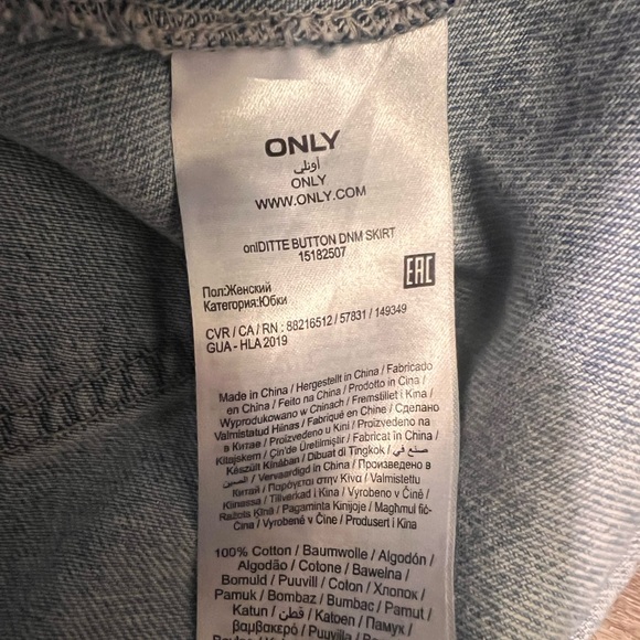 ONLY • Denim Short Skirt 100% Cotton Size EU 36/US 6 - Picture 12 of 13